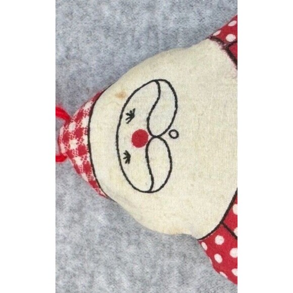 Lot of 9 Vintage Christmas Ornaments Fabric Some Quilted Homemade‎ Stitched - Picture 11 of 11